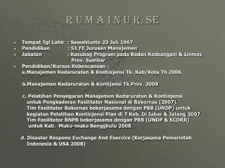 r u m a i n u r se