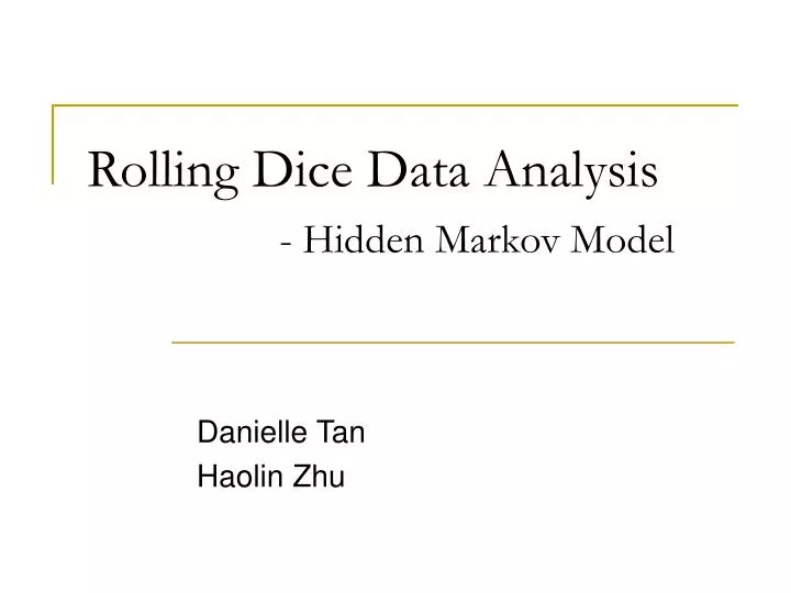 rolling dice data analysis hidden markov model