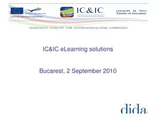 IC&amp;IC eLearning solutions
