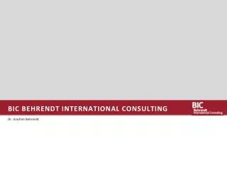 bic behrendt international consulting