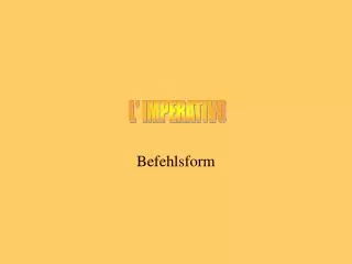 befehlsform