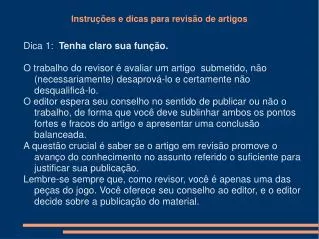 instru es e dicas para revis o de artigos