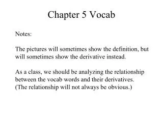 Chapter 5 Vocab