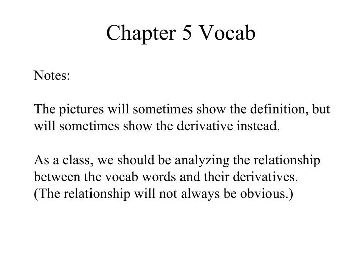 chapter 5 vocab