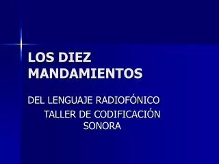 los diez mandamientos