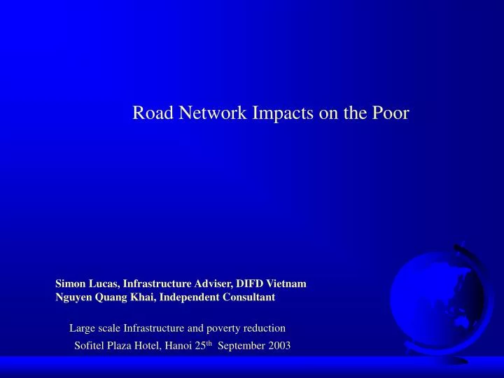 road network impacts on the poor