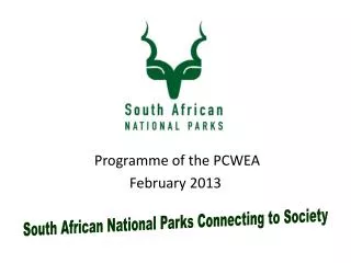 Programme of the PCWEA February 2013