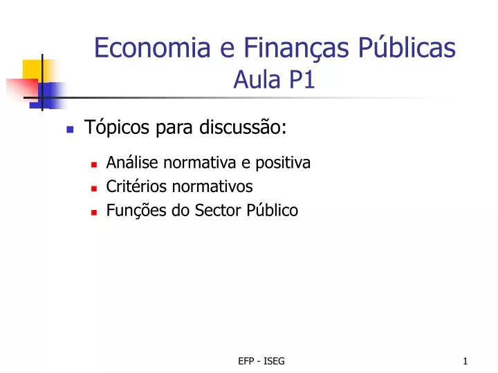 economia e finan as p blicas aula p1