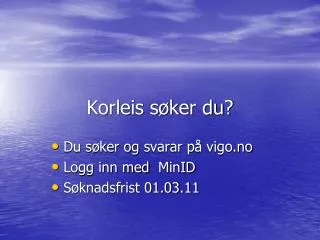 korleis s ker du