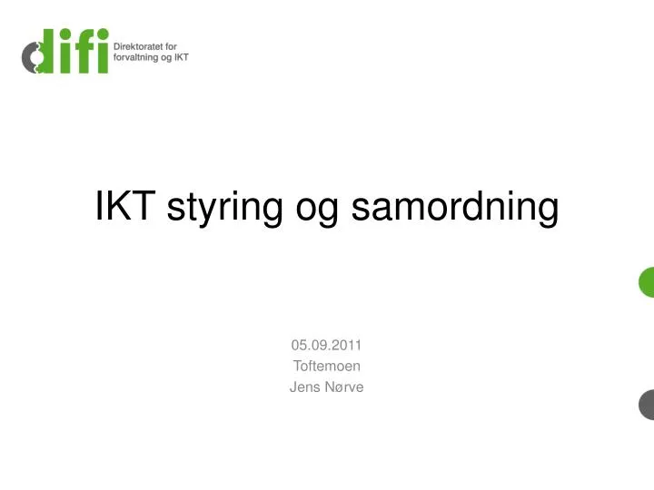 ikt styring og samordning