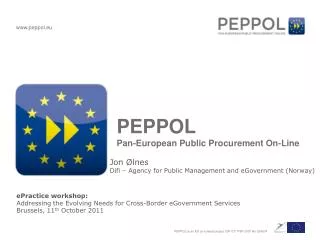 PEPPOL Pan-European Public Procurement On-Line