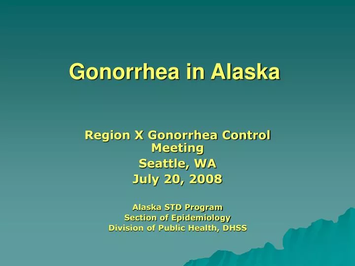 gonorrhea in alaska
