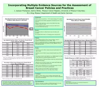 Incorporating Multiple Evidence Sources for the Assessment of Breast Cancer Policies and Practices