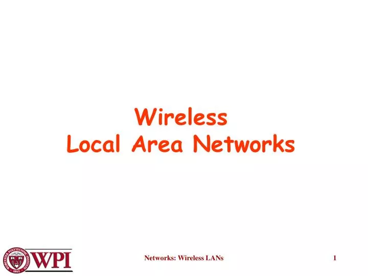 wireless local area networks