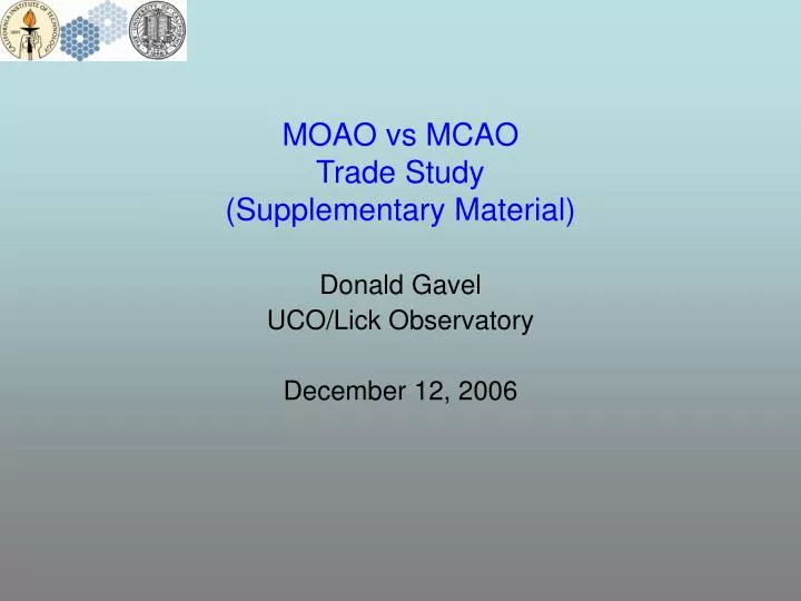 moao vs mcao trade study supplementary material