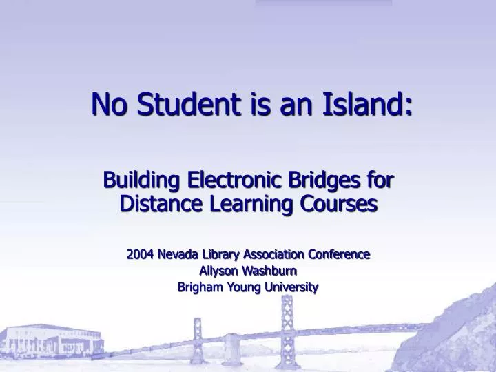 no student is an island