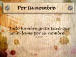 Por tu nombre - slide 1