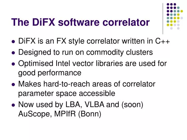 the difx software correlator