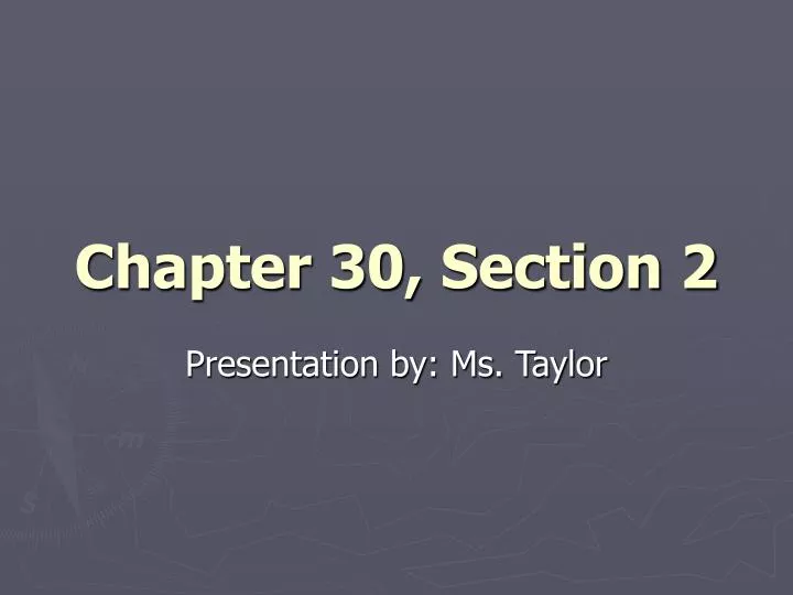 chapter 30 section 2