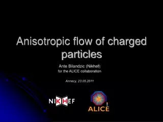 Anisotropic flow of charged particles