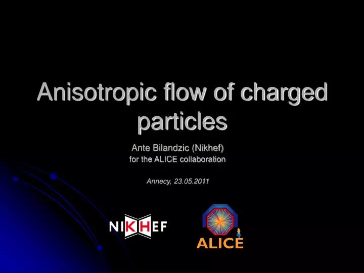 anisotropic flow of charged particles