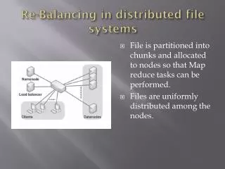 Re-Balancing in distributed file systems