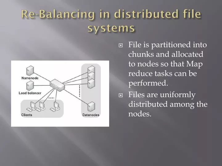 re balancing in distributed file systems