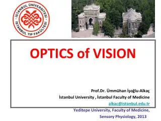 OPTICS of VISION