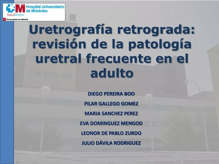 uretrograf a retrograda revisi n de la patolog a uretral frecuente en el adulto