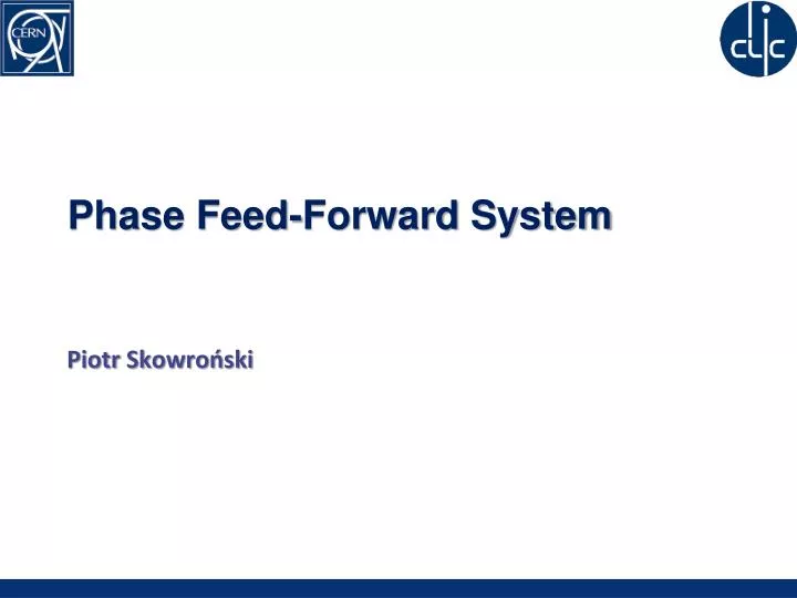 phase feed forward system