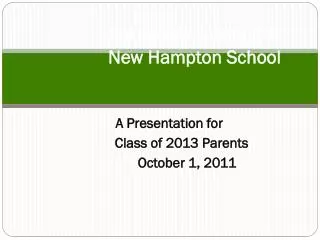 College Counseling at New Hampton School