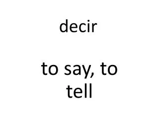 decir