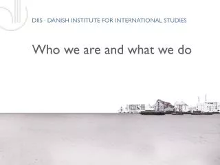 who we are and what we do