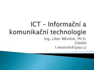 ict informa n a komunika n technologie