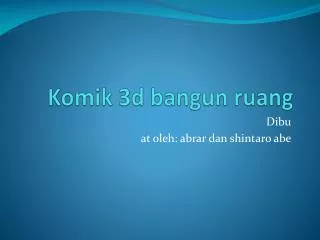 komik 3d bangun ruang