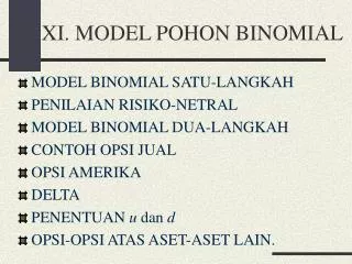 xi model pohon binomial