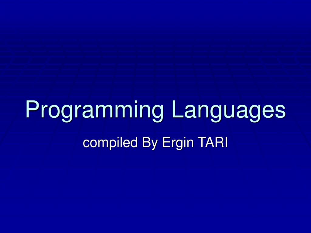 PPT - Programming Languages PowerPoint Presentation, free download - ID ...