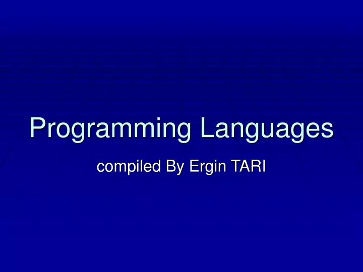 programming languages