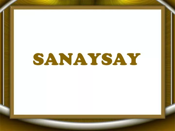 sanaysay