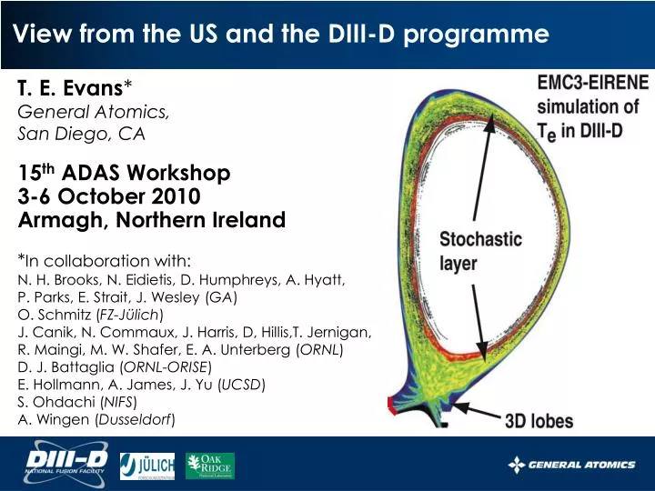 view from the us and the diii d programme