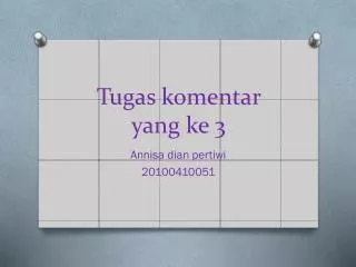 tugas komentar yang ke 3