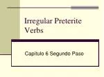 Irregular Preterite Verbs - slide 1