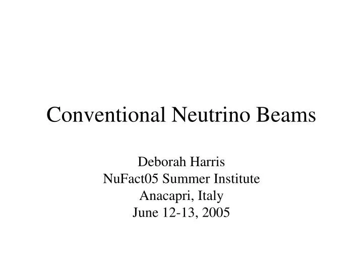 conventional neutrino beams