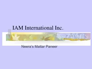 IAM International Inc.