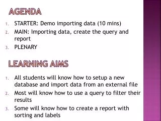 agenda