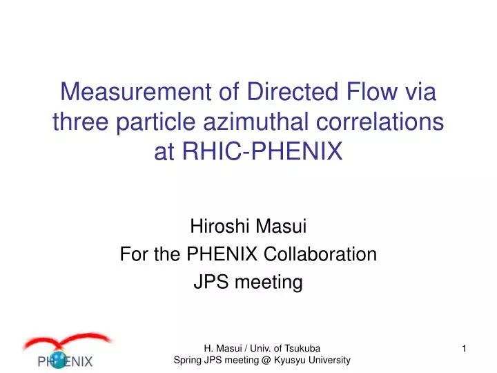 measurement of directed flow via three particle azimuthal correlations at rhic phenix