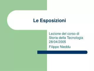 le esposizioni