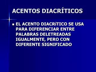 acentos diacr ticos