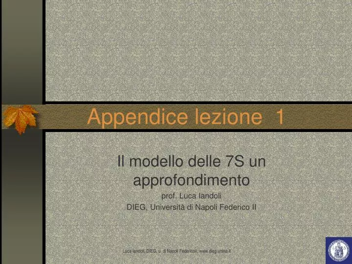 appendice lezione 1