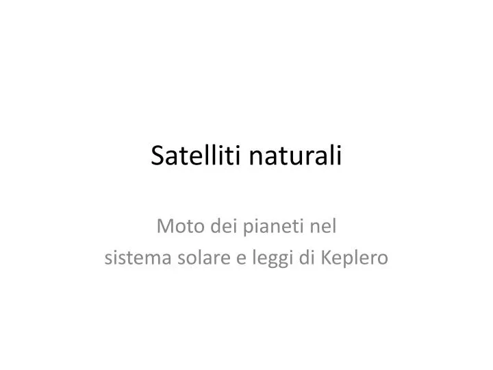 satelliti naturali